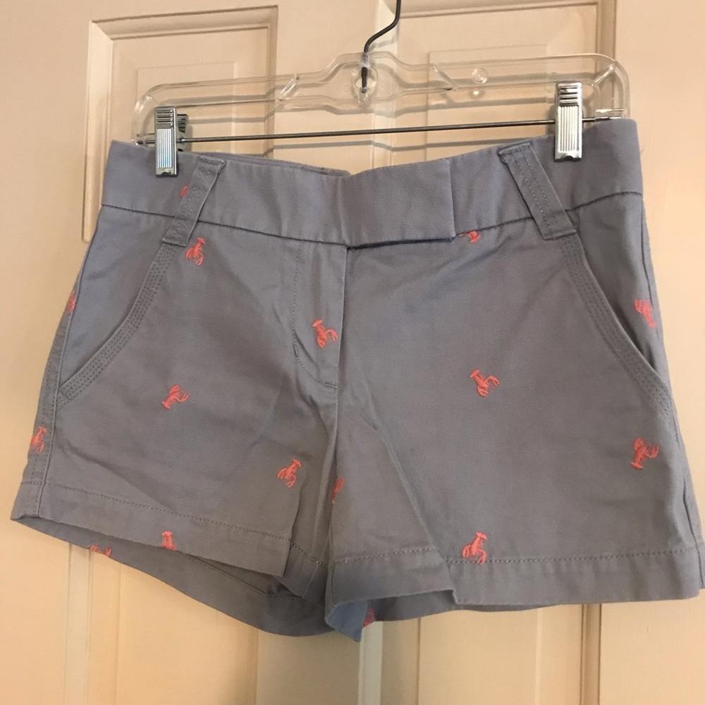 J. Crew Gray Shorts with Lobster Embroidery - Picture 2 of 4